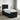 Pat boxspring cu saltea cu headboard Negru 90 x 200 cm Țesătură