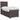 Pat boxspring cu saltea Maro închis 100 x 200 cm Țesătură