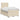 Pat boxspring cu saltea cu headboard Crem 120 x 190 cm Țesătură