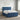 Pat boxspring cu saltea albastru 200 x 200 cm Țesătură