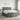 Pat boxspring cu saltea Gri închis 200 x 200 cm Țesătură