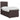 Pat boxspring cu saltea Maro închis 100 x 200 cm Țesătură