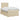 Pat boxspring cu saltea cu headboard Crem 120 x 190 cm Țesătură