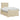 Pat boxspring cu saltea cu headboard Crem 120 x 190 cm Țesătură