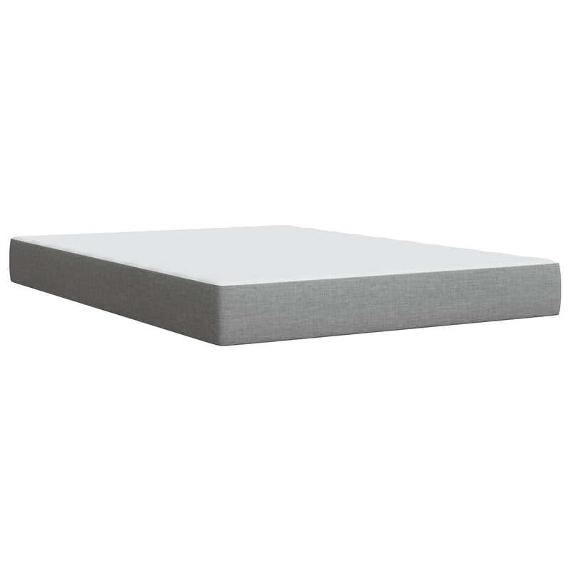 Pat boxspring cu saltea Gri deschis 140 x 190 cm Țesătură