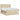 Pat boxspring cu saltea cu headboard Crem 160 x 200 cm Țesătură