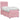 Pat boxspring cu saltea cu headboard Roz 90 x 190 cm Catifea