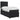 Pat boxspring cu saltea cu headboard Negru 100 x 200 cm Catifea