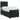 Pat boxspring cu saltea cu headboard Negru 100 x 200 cm Catifea