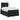 Pat boxspring cu saltea cu headboard Negru 120 x 190 cm Catifea