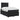 Pat boxspring cu saltea cu headboard Negru 120 x 190 cm Catifea