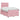 Pat boxspring cu saltea cu headboard Roz 120 x 190 cm Catifea