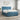 Pat boxspring cu saltea albastru 140 x 200 cm Catifea