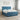 Pat boxspring cu saltea albastru 200 x 200 cm Catifea
