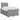 Pat boxspring cu saltea Gri deschis 120 x 190 cm Țesătură