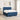 Pat boxspring cu saltea albastru 180 x 200 cm Țesătură