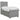 Pat box spring cu saltea și LED Gri deschis 90 x 190 cm