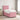 Pat boxspring cu saltea cu benzi LED Roz 80 x 200 cm Catifea