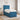 Pat boxspring cu saltea albastru 80 x 200 cm Catifea