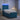 Pat boxspring cu saltea albastru 80 x 200 cm Catifea