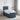 Pat boxspring cu saltea albastru 80 x 200 cm Țesătură