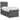 Pat boxspring cu saltea Gri închis 100 x 200 cm Țesătură