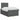 Pat boxspring cu saltea Gri închis 120 x 190 cm Țesătură
