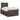 Pat boxspring cu saltea Maro închis 120 x 190 cm Țesătură