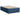 Pat boxspring cu saltea albastru 120 x 190 cm Țesătură