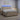 Pat boxspring cu saltea cu benzi LED Crem 200 x 200 cm Țesătură