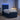 Pat cu arcuri LED și saltea albastru 90 x 190 cm Țesătură