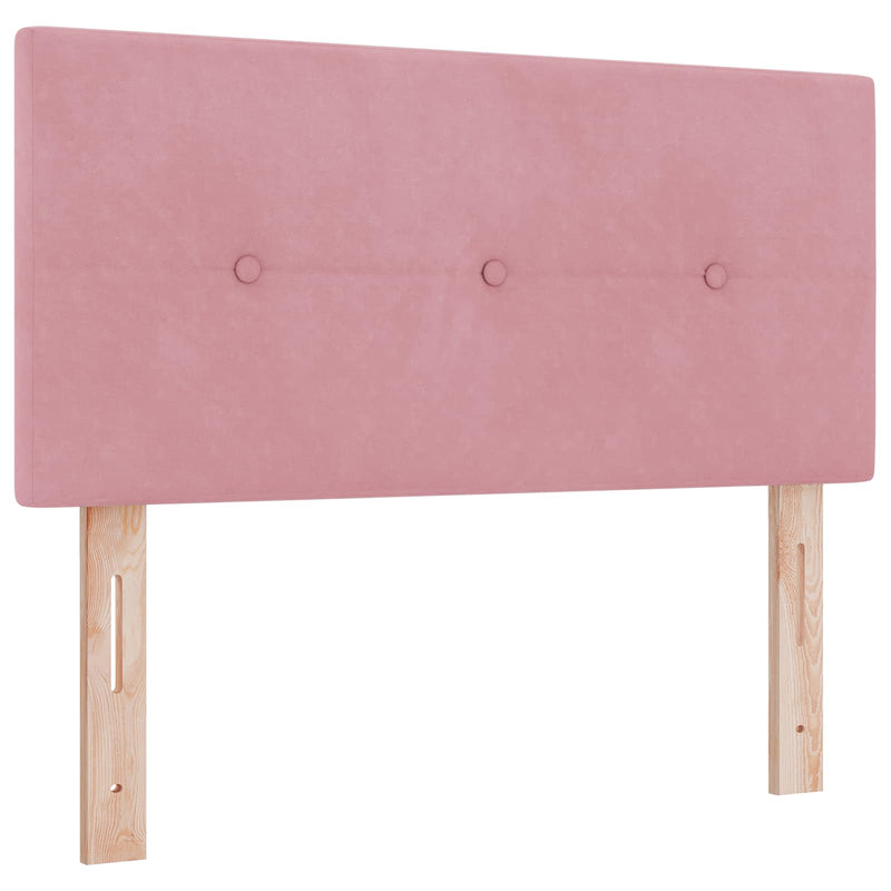 Pat Ottoman cu Saltea și LED Roz 80 x 200 cm Catifea