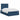 Pat Ottoman cu Saltea și LED albastru 120 x 200 cm Țesătură