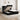 Pat ottoman cu saltea cu headboard 2 buc. Negru Catifea
