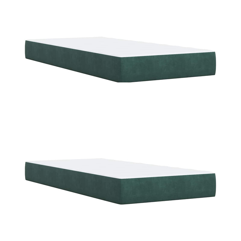 Pat cu storage cu headboard Verde închis 200 x 200 cm Catifea
