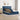 Pat cu storage cu headboard albastru 180 x 200 cm Țesătură