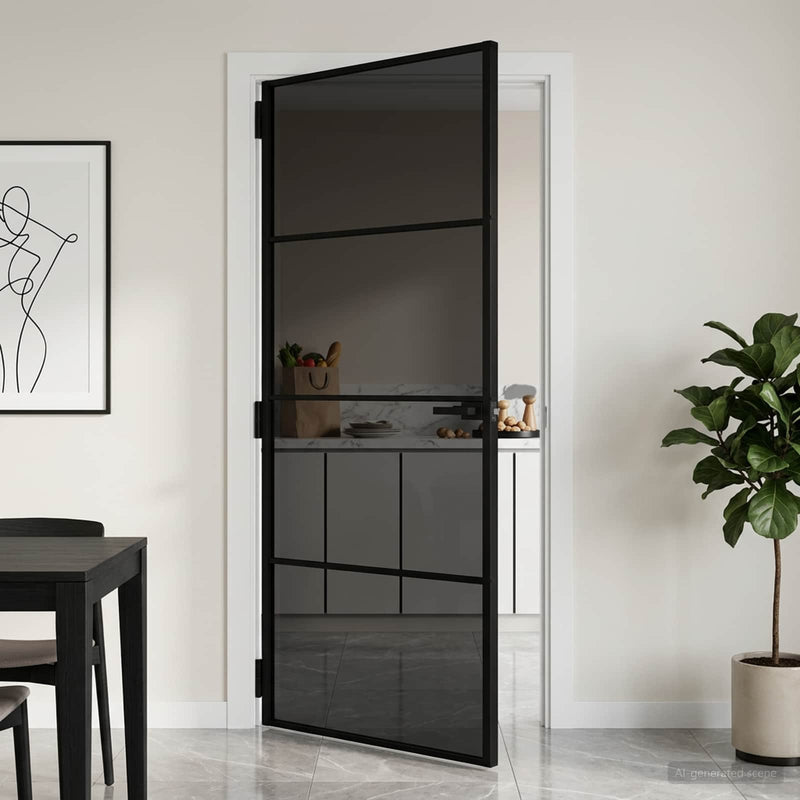 Ușă de interior 102,5 x 201,5 cm Sticlă Temperată și Aluminiu
