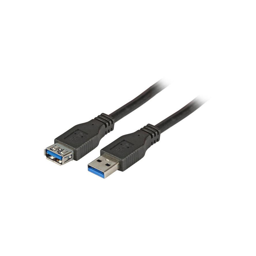 EFB USB3.0 Verlängerungskabel A-A,St-Bu,1,8m,schwarz,Premium (K5237.1,8)-0