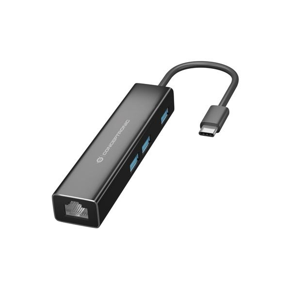 Conceptronic DONN07B dokkoló állomás és port replikátor USB 3.2 Gen 1 (3.1 Gen 1) Type-C Fekete (DONN07B)-0