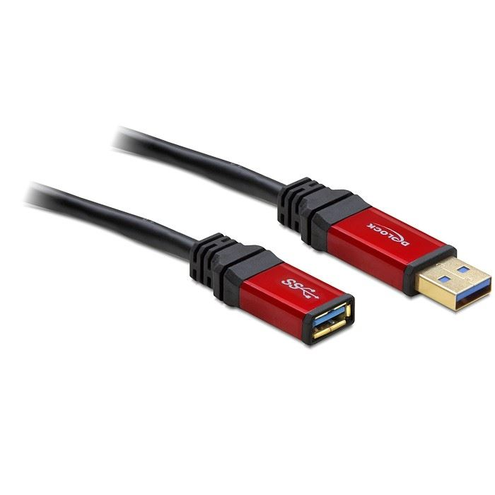 Delock 82752 USB 3.0-A apa / anya prémium hosszabbító kábel, 1 m (82752)-0