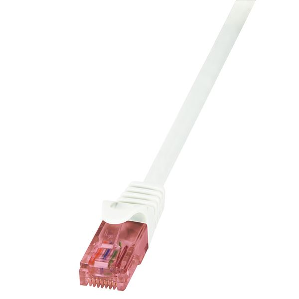LogiLink CAT6 U/ UTP patch kábel PrimeLine AWG24 LSZH, 1m fehér, CQ2031U (CQ2031U)-0