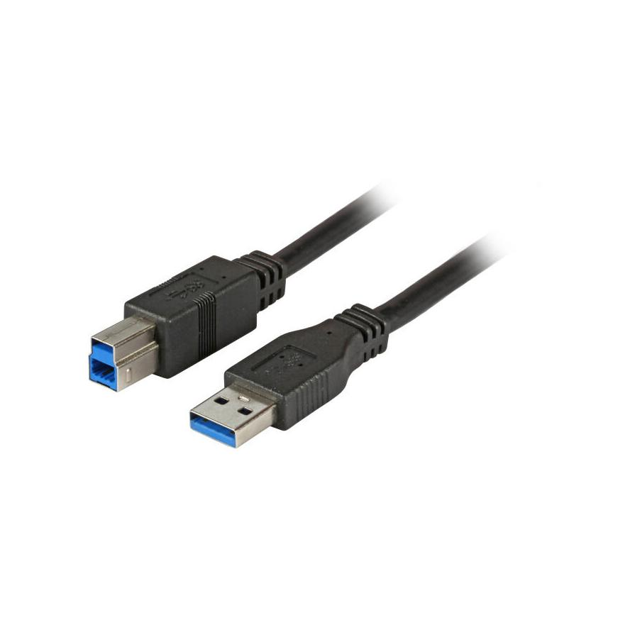 EFB USB3.0 Anschlusskabel A-B,St-St,3,0m,schwarz,Classic (K5247SW.3)-0