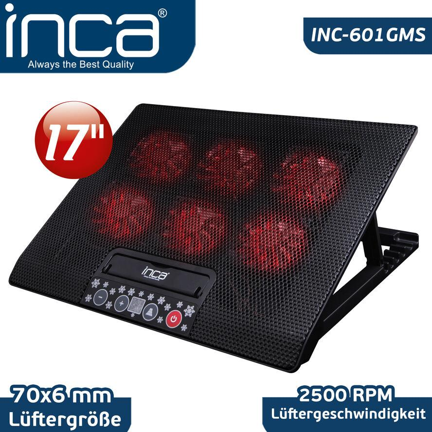 Inca INC-601GMS 17" laptop hűtőpad - Fekete (INC-601GMS)-0