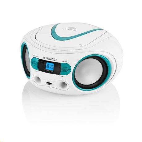 Hyundai hordozható CD lejátszó fehér-türkiz (TRC533AU3WBL) (TRC533AU3WBL)-0