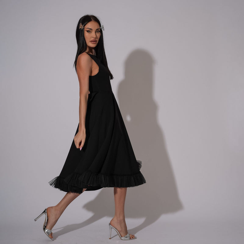 Rochie neagra cu spatele gol Estella