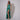 Rochie lunga verde din satin Be that girl