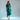 Rochie verde lunga din satin London