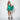 Rochie scurta din satin verde cu fusta clos si volan Valerie