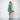 Rochie scurta din satin verde cu fusta clos si volan Valerie