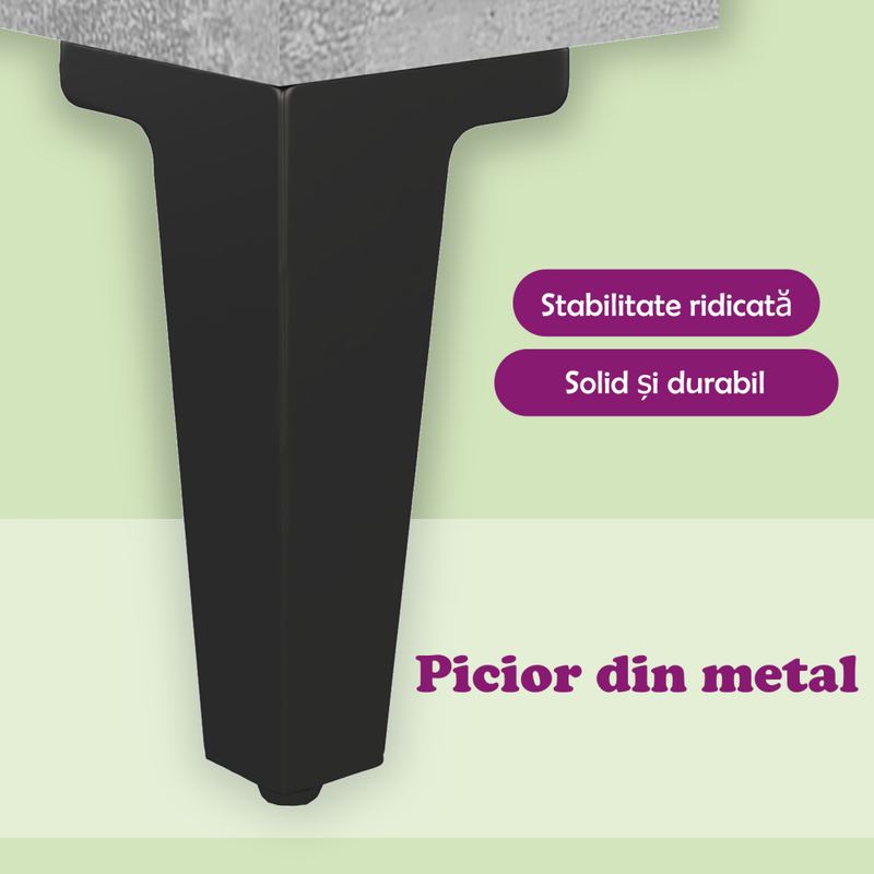 Servantă, gri beton, 103,5x35x70 cm, PAL